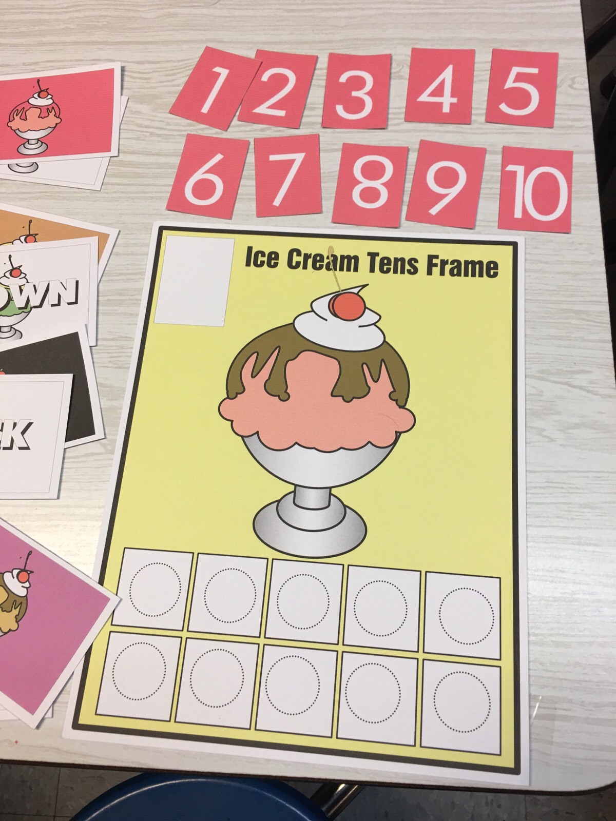 ICECREAM-THEMED Learning Activities Package LAMINATED preschool Daycare