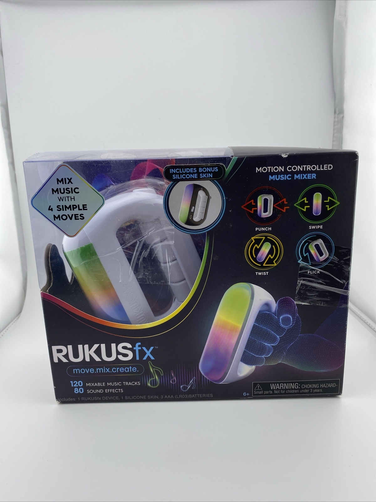 New RUKUSfx Motion Controlled Music Mixer 120 Tracks 80 Sound Effects Just Play
