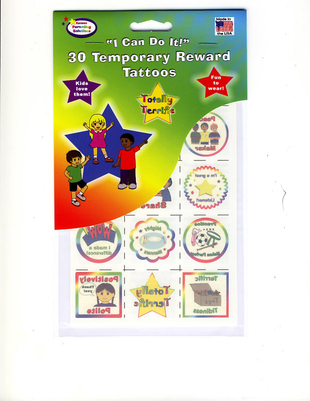 I Can Do It! reward tattoos, behavior, chore see chart