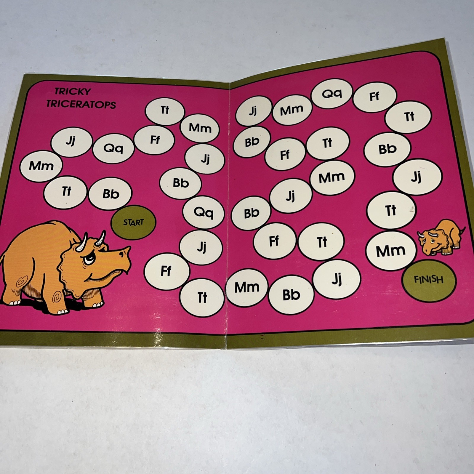 Tricky Triceratops Grades K-1 Consonant Sounds File Folder Game