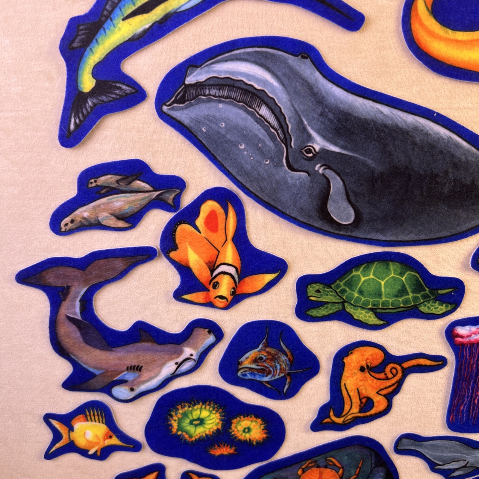 Little Folk Visuals Pre-Cut Felt Sea Life 36 Pieces Flannel Board School VBS Kid