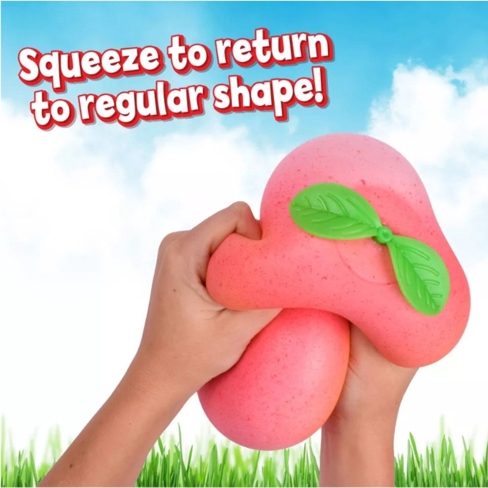Squeezy Peach Squishy Stress Toy – Pink/Peach