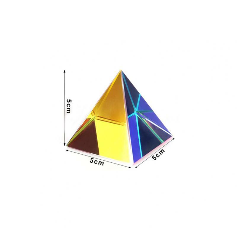 New Optical Prism Pyramid Beautiful Decorations 50mm Christmas Cmy Cube Gift