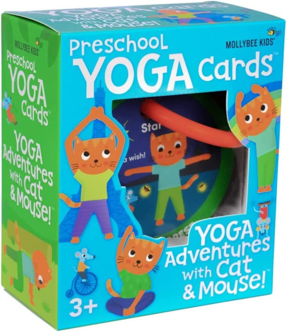 Preschool Yoga Cards for Kids, Set of 40 Poses and Activities, Beginner Yoga for