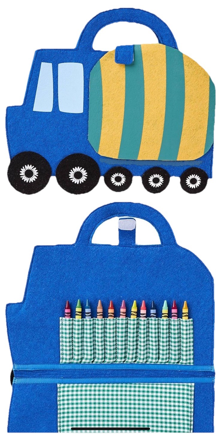 MudPie Kid’s Travel Art Folio Pad/10 Crayons *Great Easter Basket Filler / Gift*