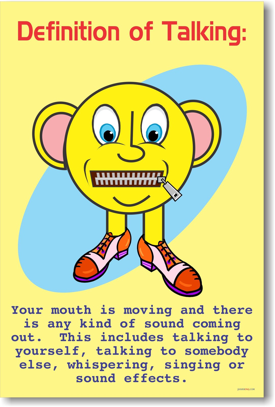 Definition of Talking – Classroom Motivational NEW POSTER