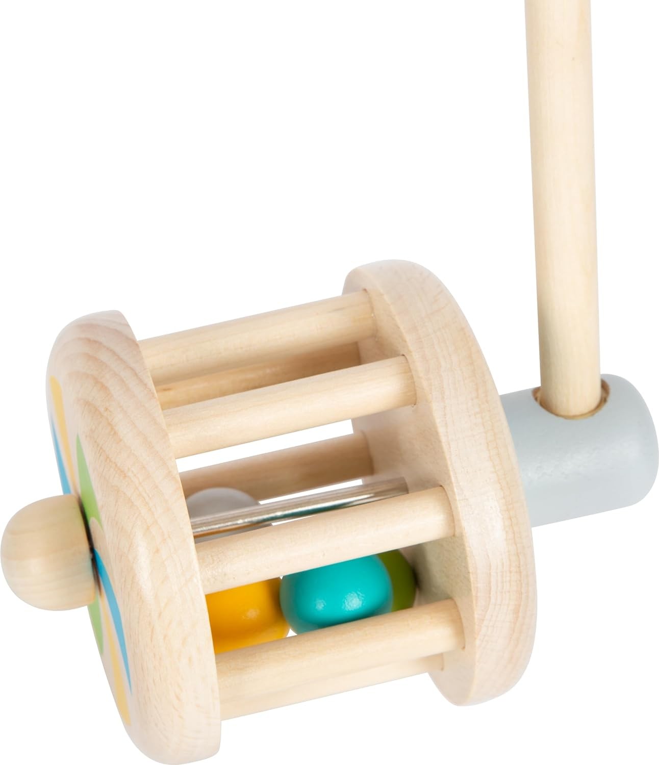 small foot Push-Along Rattle, Made of Wood, Walking aid for Young Children, Ages