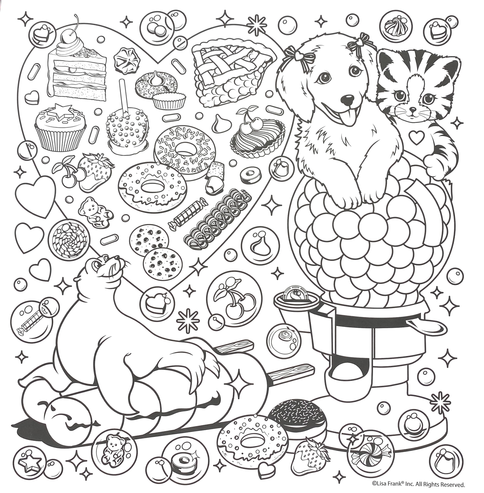 Bendon Lisa Frank Coloring and Activity Pad & Diva Fashions Sticker Dress Up