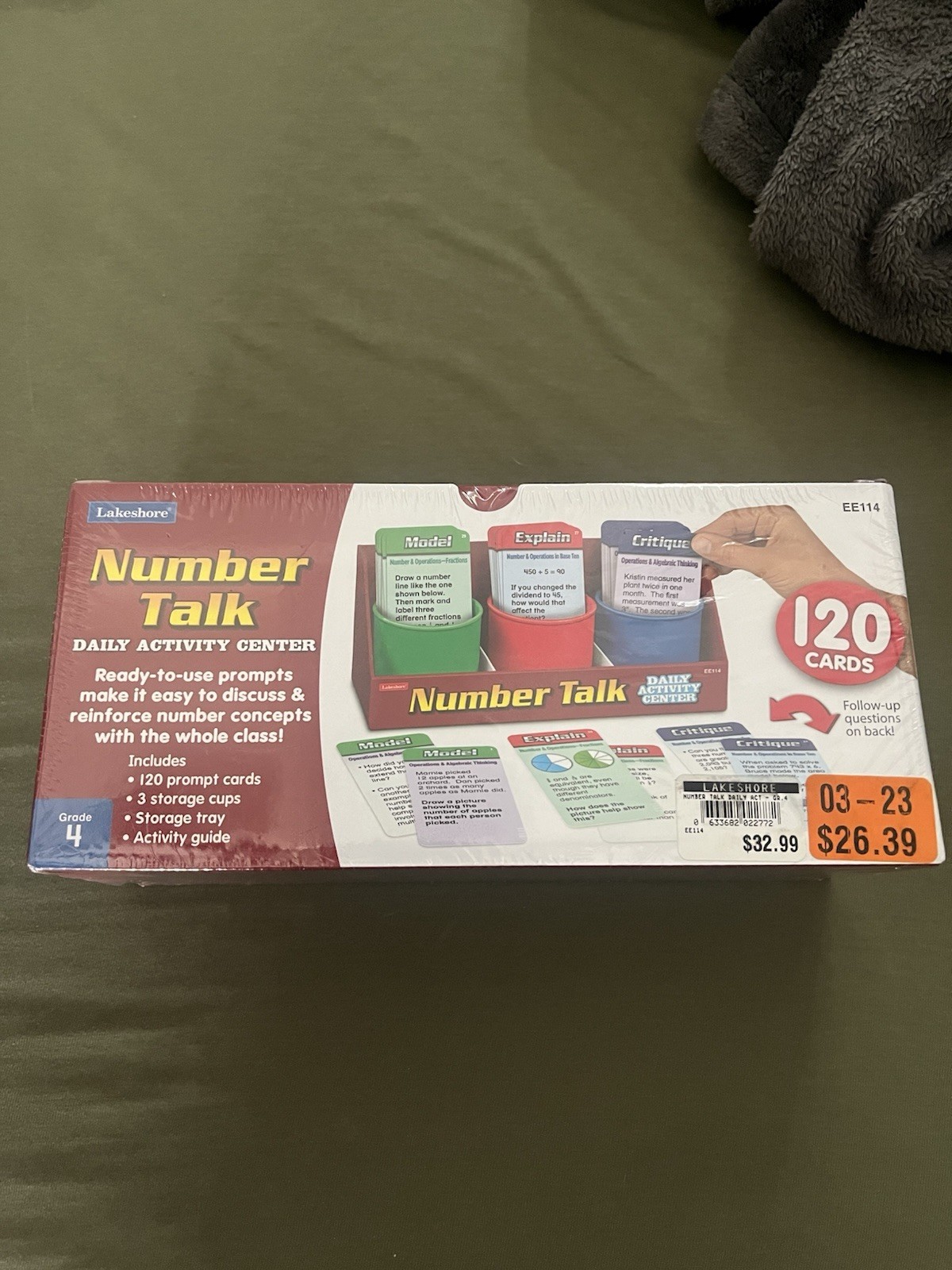 Lakeshore Number Talk: Daily Activity Center 120 Cards Grade 4 Sealed