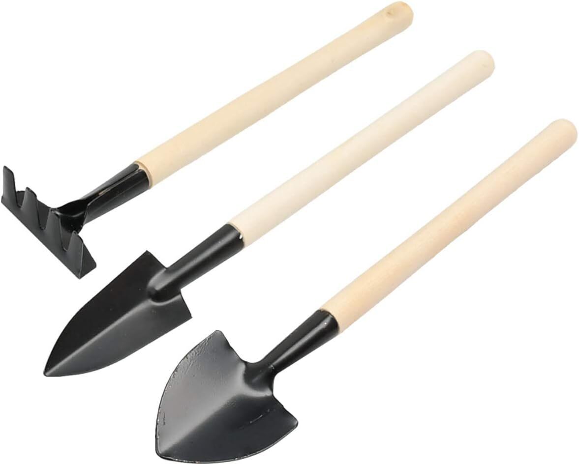 calary Mini Garden Tool Set 3 Pcs Hand Planting Tools Small Shovel/Rake/Spade