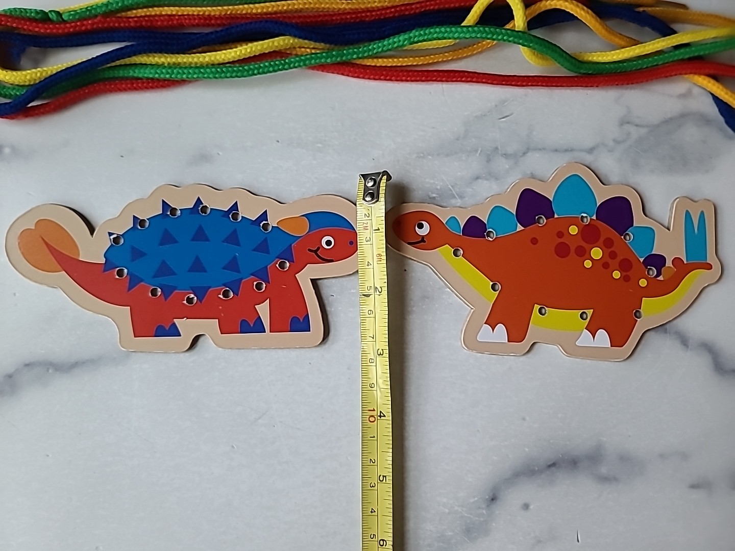 Toddler Dinosaur Lacing Cards