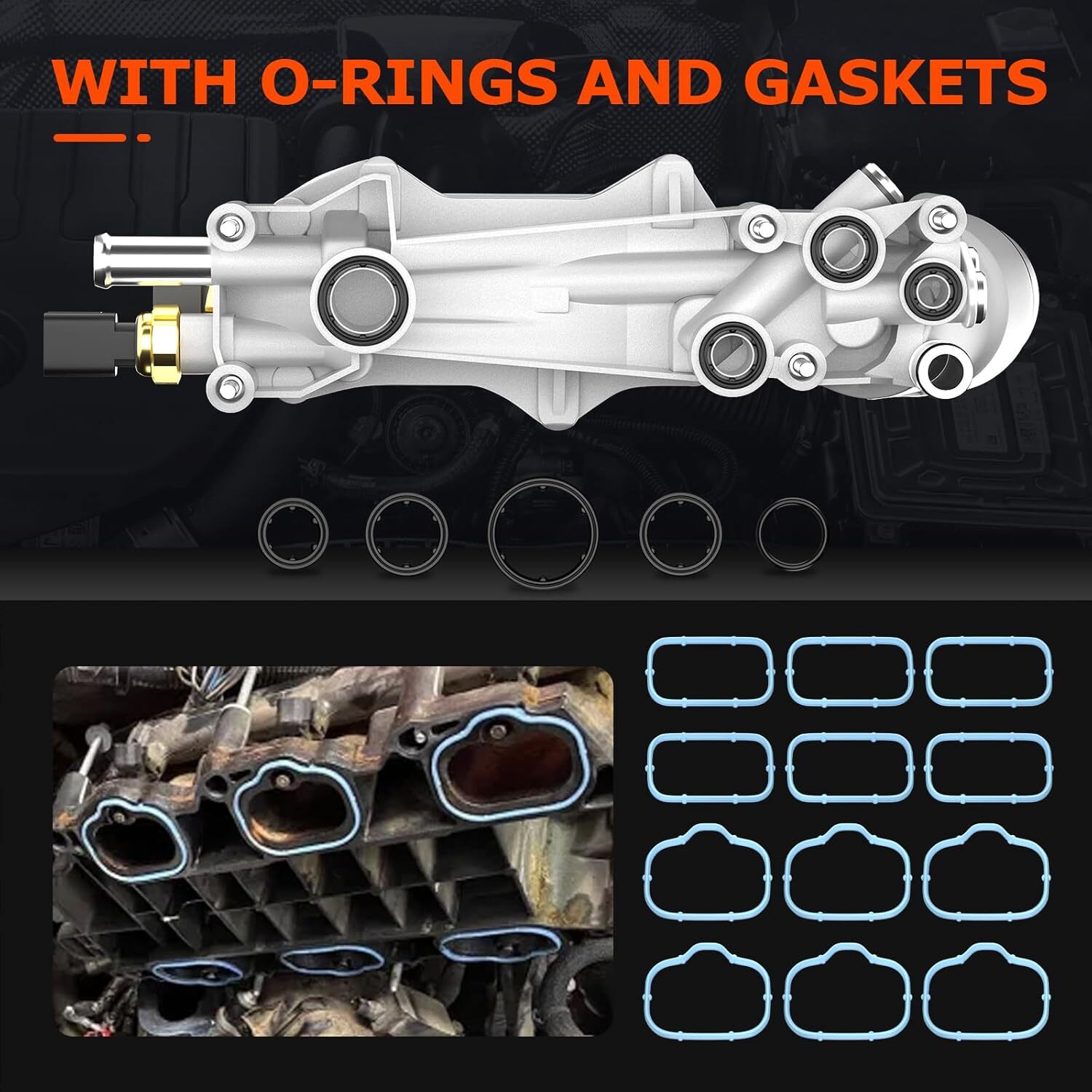 926-959 Improved Full Aluminum Engine Oil Filter Housing Kit with Oil Cooler