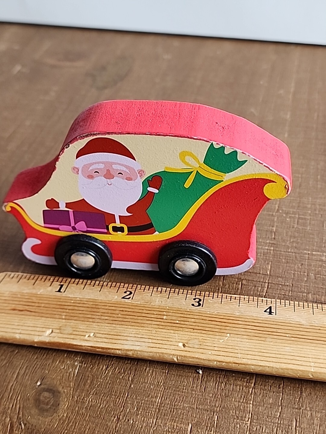 Lot Of 3 Target Bullseye’s Playground Wooden Car Truck Toy Christmas Santa Snow