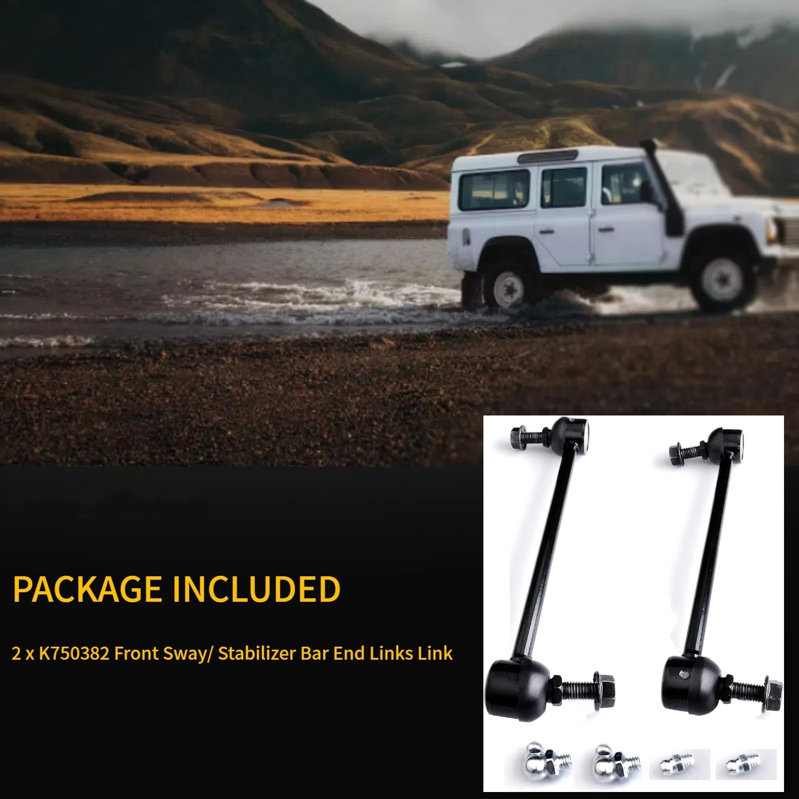 2PC Front Sway Bar Link Kit K750382 for Dodge Journey 2009-2018, Stabilizer B…