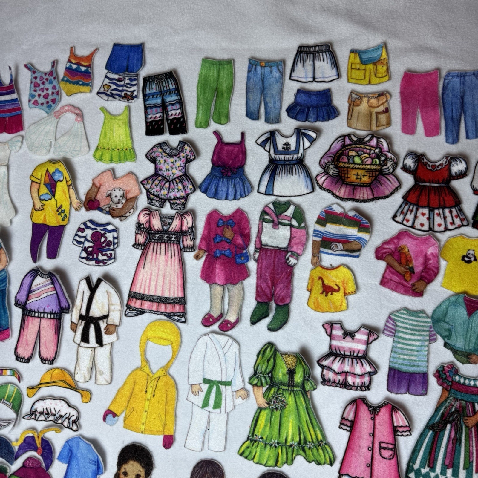 Vintage Felt Dress Up Felt Characters Flannel Graph Flannelgraph Dolls 80s