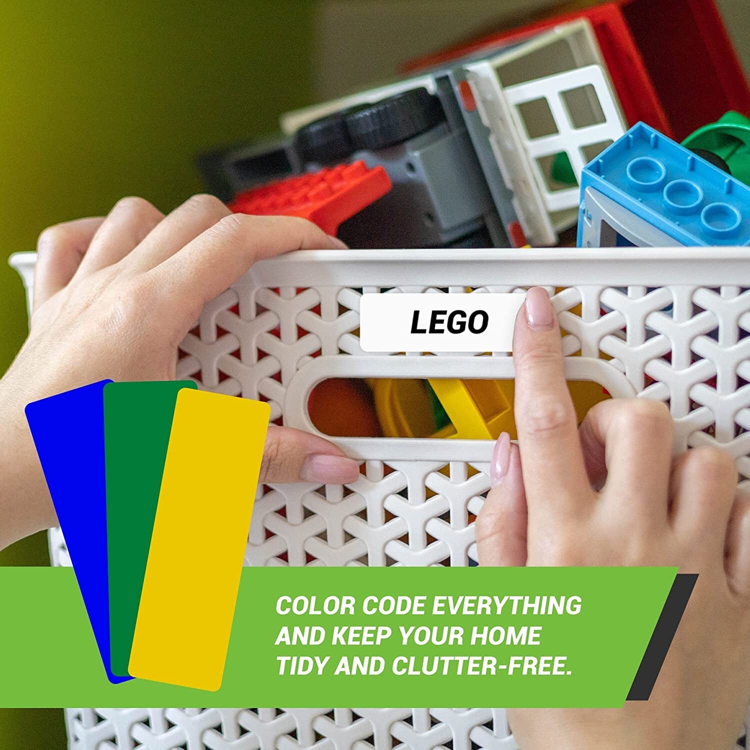 Colored Coding Craft 3 x 1 Inch Stickers 76mm x 25mm Organizing Labels 104 Pack