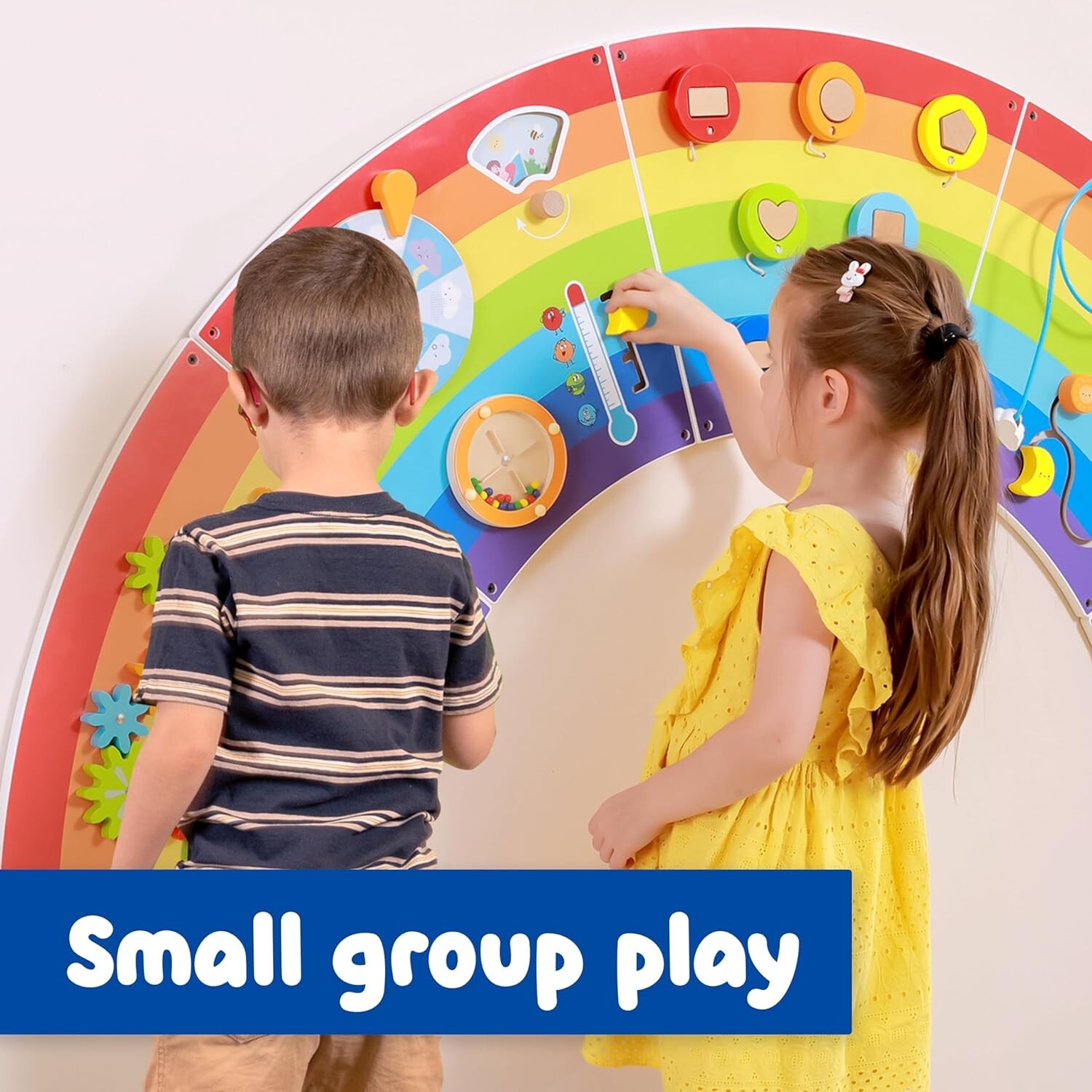 Spark & Wow Rainbow Activity Wall Panels 10 ACTIVITIES, Child’s Room 63″x 32″