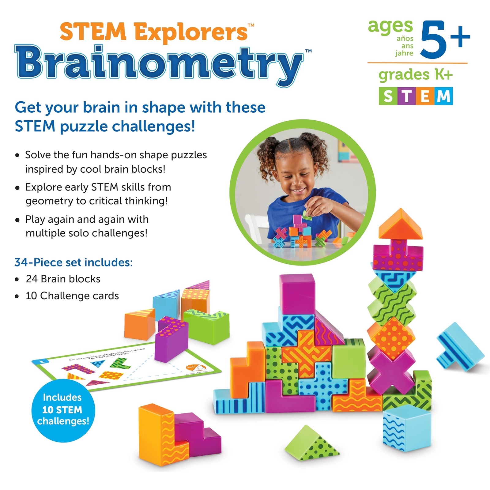 STEM Explorers Brainometry Shape Puzzles for Critical Thinking and Problem So…