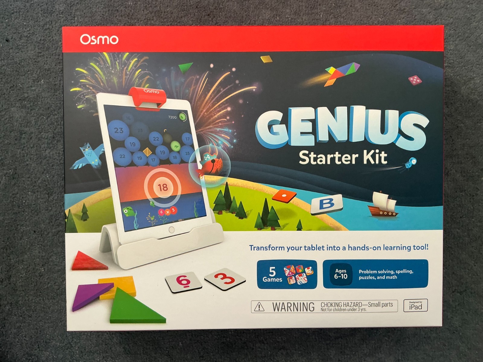 Osmo Genius Starter Kit 5 Games Suit iPad Educational Learning Game Family Fun