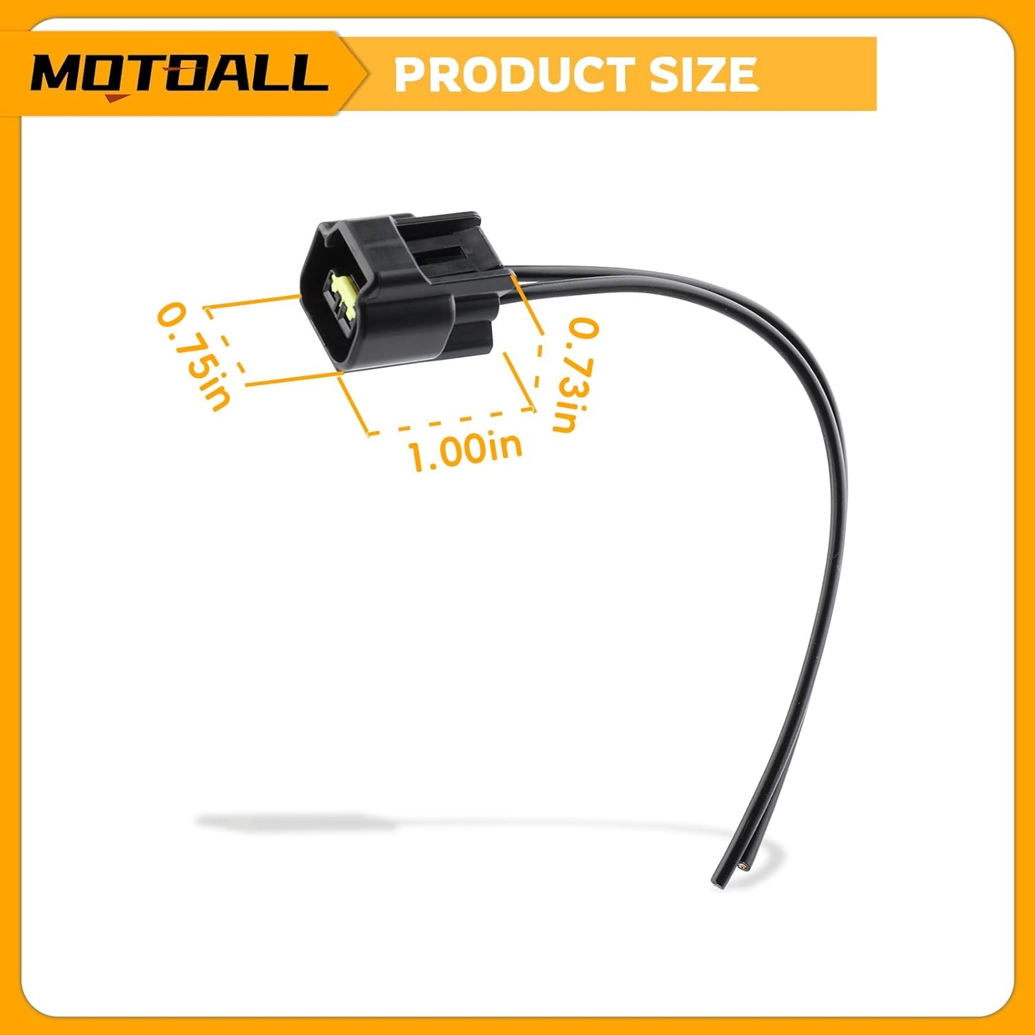 MOTOALL Ignition Coil Connector Plug Wire Harness Pigtail Wiring Loom 2-Way for