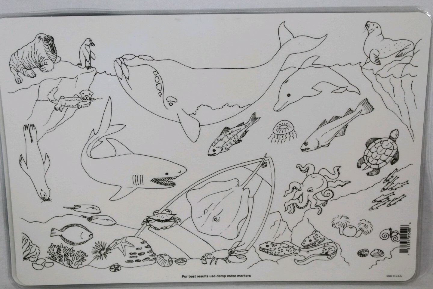 Painless Learning Placemat Ocean Life New Educational