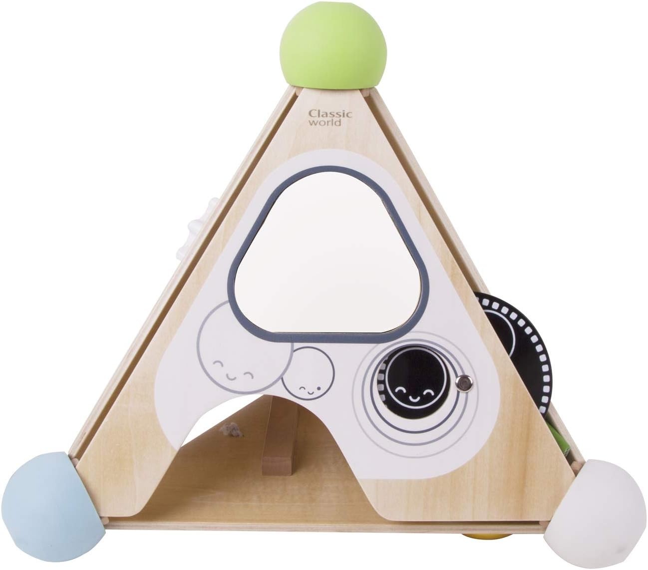 Classic World Wooden Pyramid Activity Box, Educational Activity Cube, Baby Multi