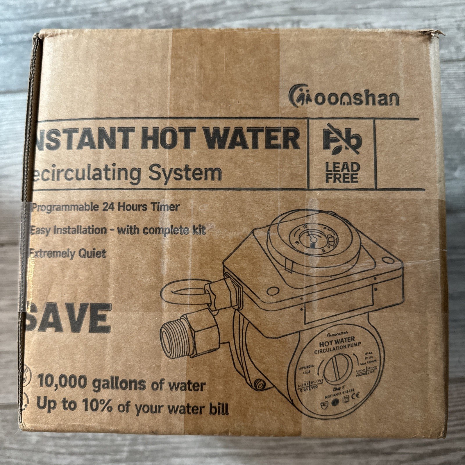 Instant Hot Water Recirculating Pump with Sensor Valve – NEW