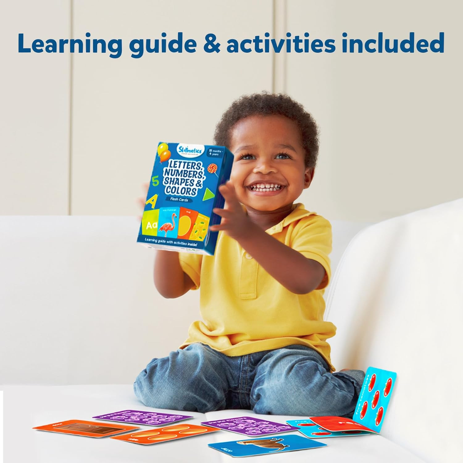 Skillmatics Thick Flash Cards for Toddlers – Letters, Numbers, Shapes & Colors