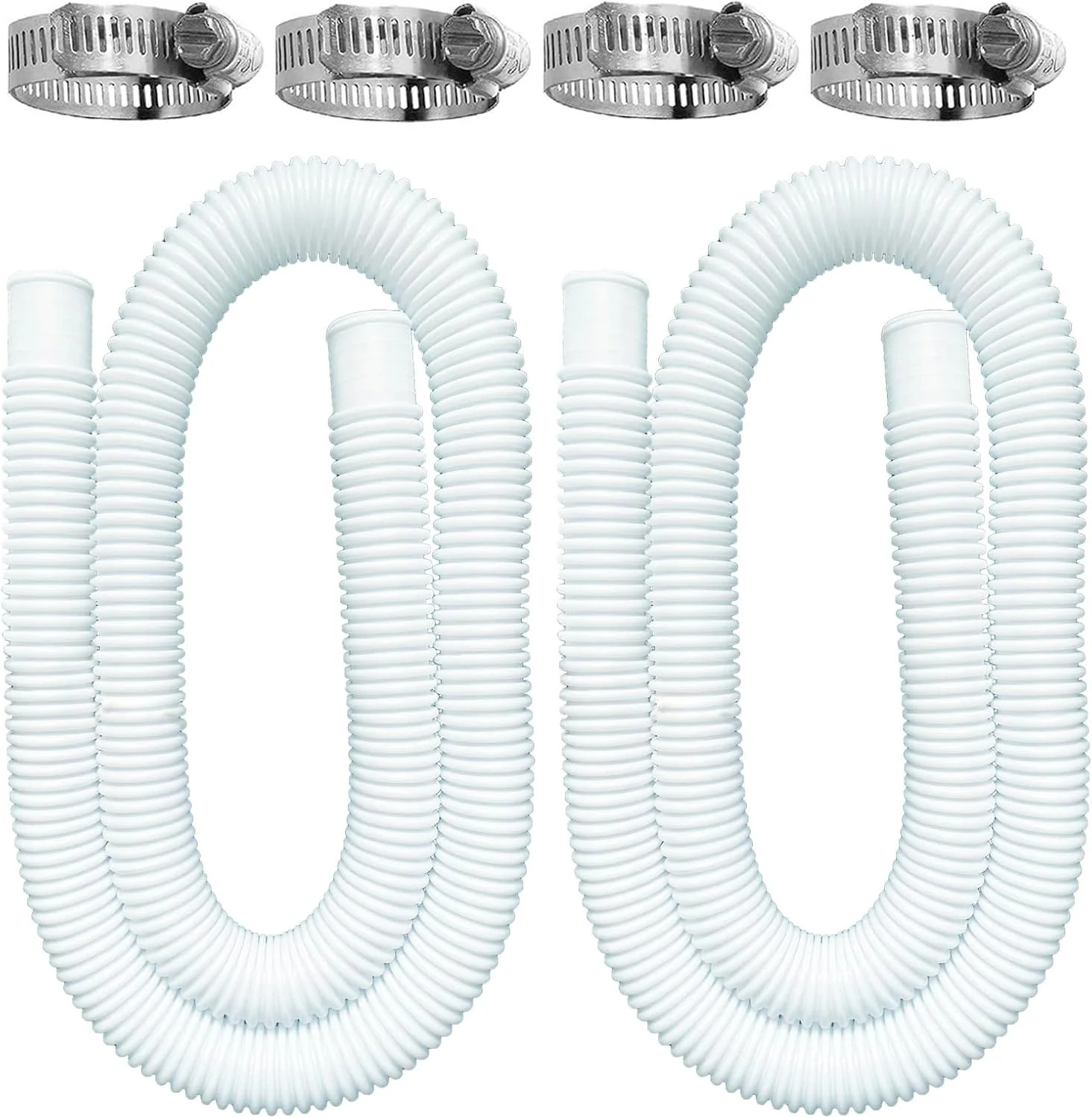 Pool Hoses for Above Ground Pools, 2 Pack 1.25 x 59 Inch Pool Filter Pump Hoses,
