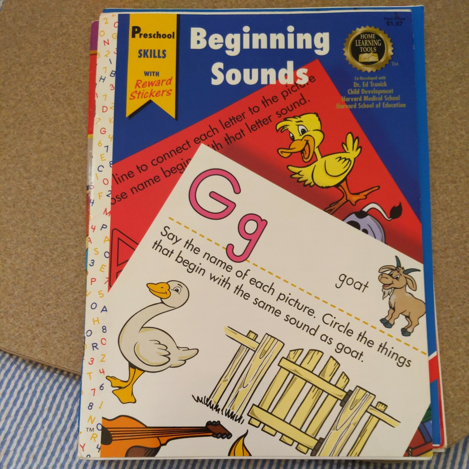 Preschool/Kindergarten Beginning Sounds Letters Numbers Phonics Workbooks (3)…