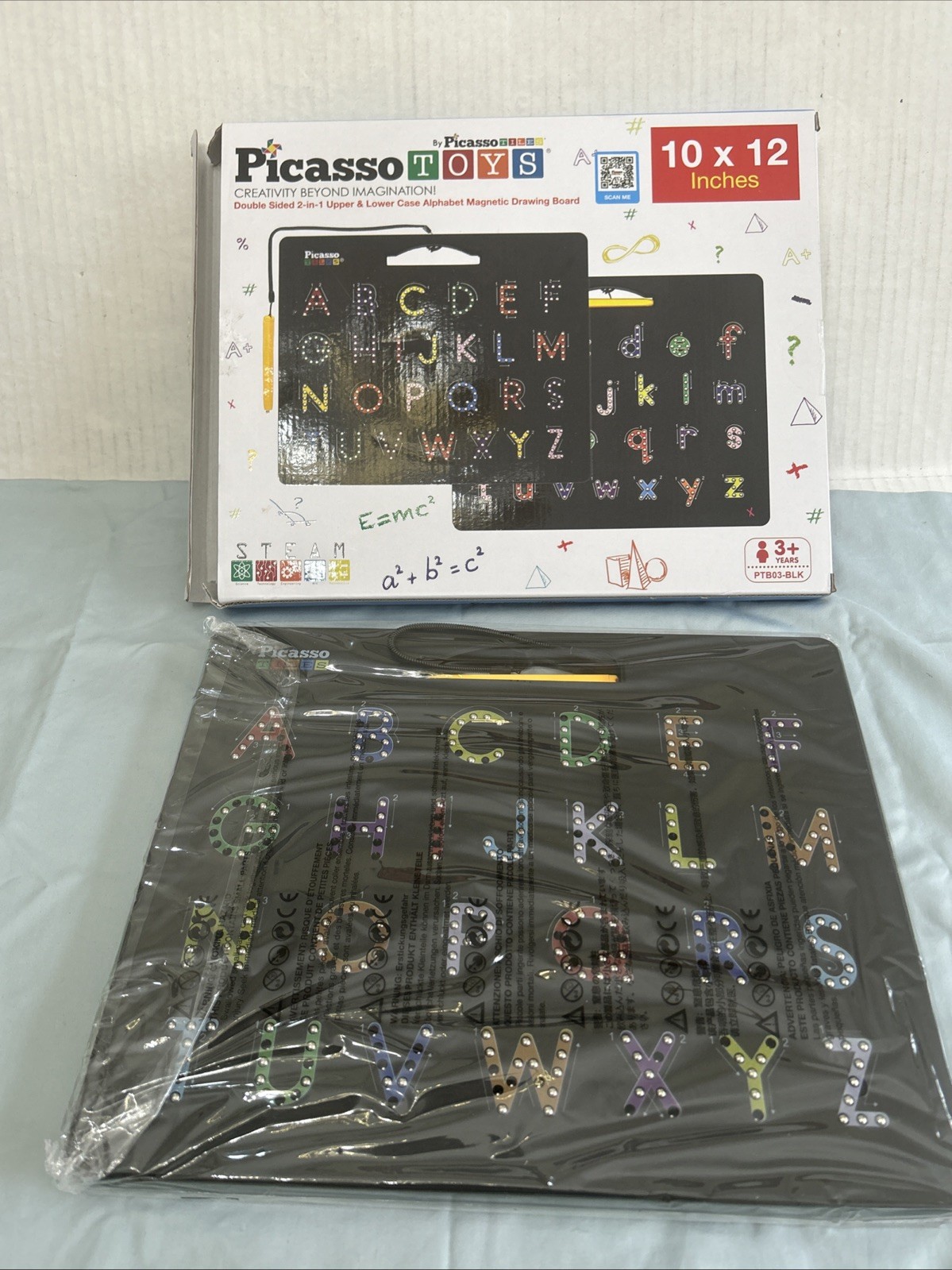 Picasso Toys Alphabet Magnetic Drawing Board 10x12in Double Sided