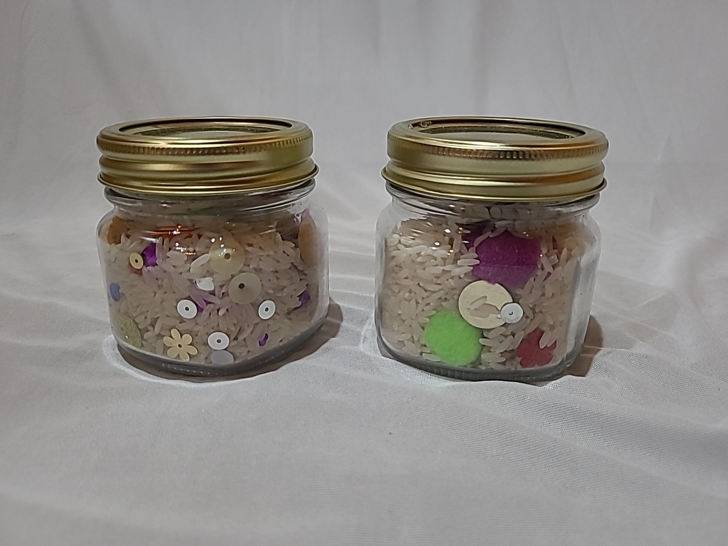 2 Pack of Homemade Sensory “I Spy” Jars
