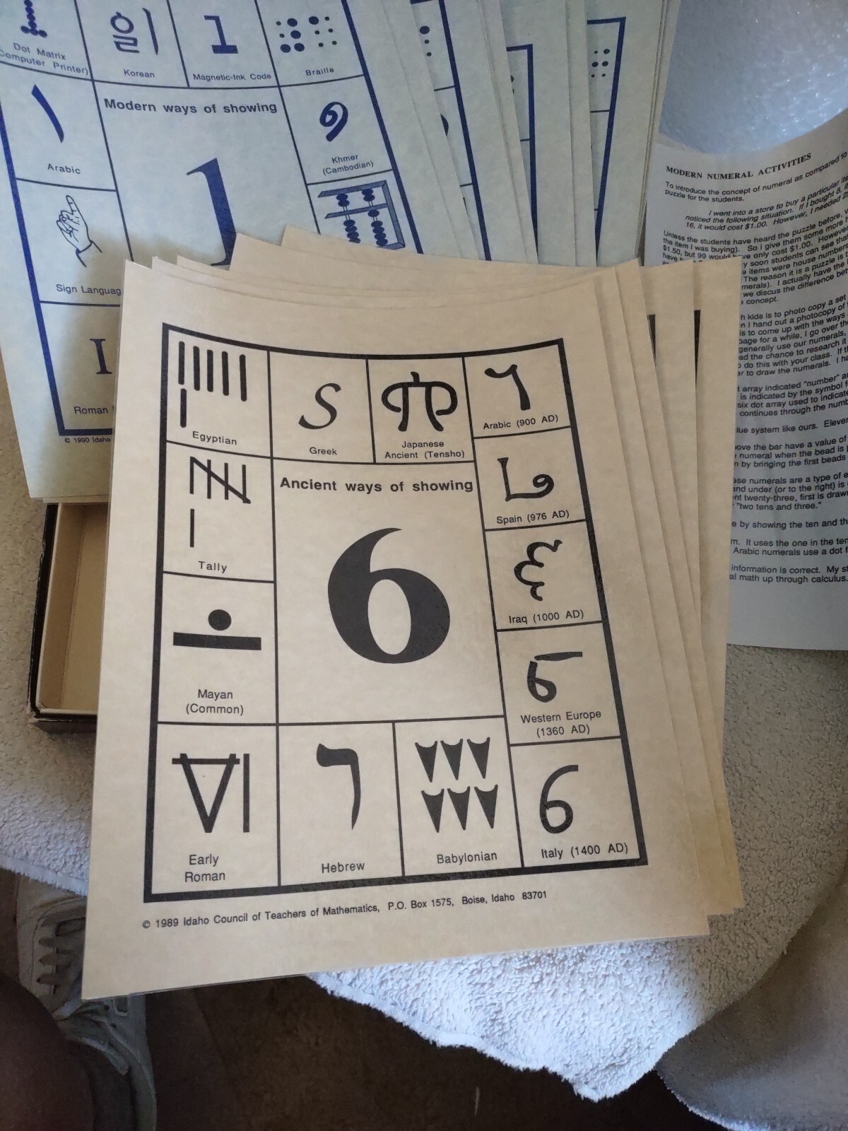 Ancient And Modern Ways Of Showing Numbers 1 Through 10