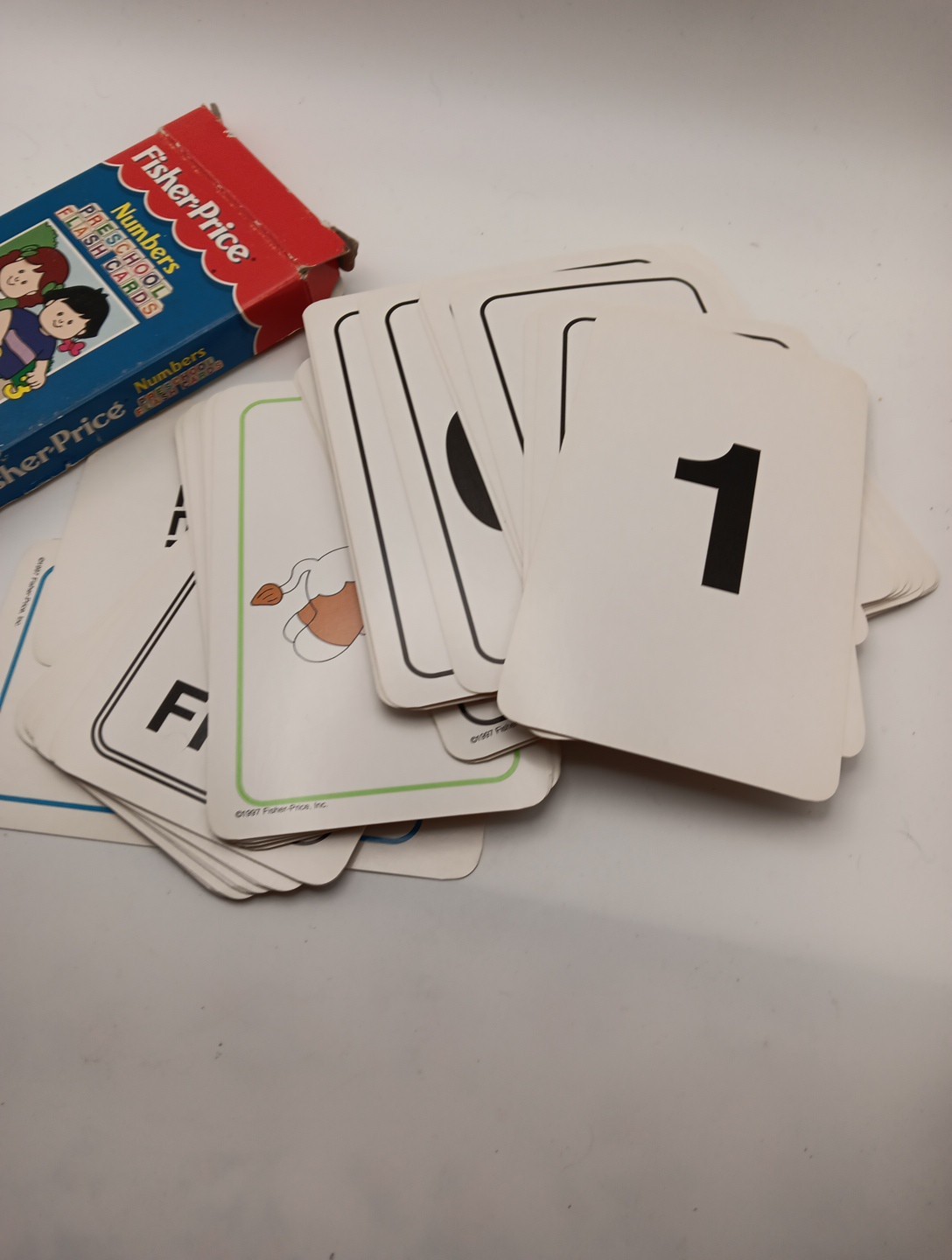 Fisher Price-Preschool Flash Cards-Numbers-2002-52 Cards-2 Instructions