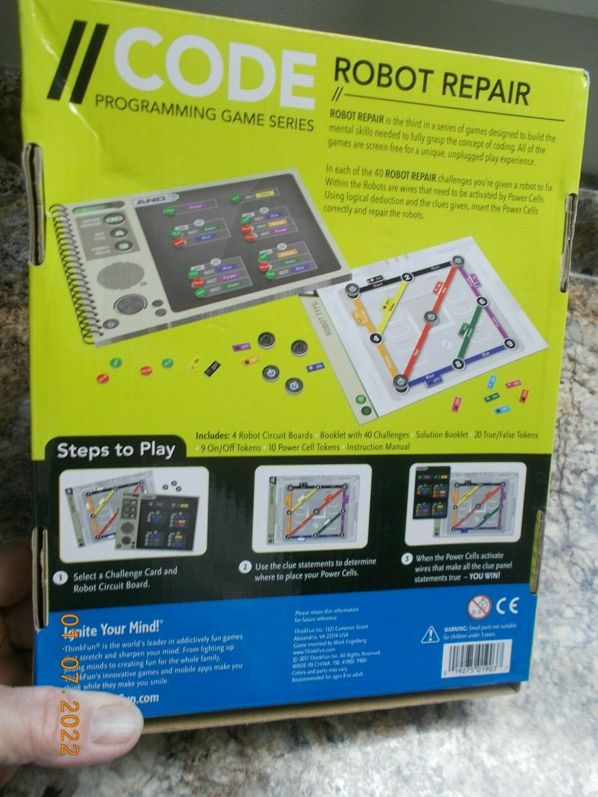 Thinkfun //Code Robot Repair Programming Game, Complete, ages 8+