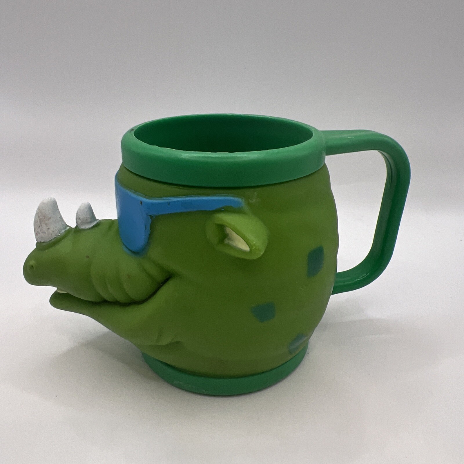 2003 Super Duper Publications Animal Set 4 Mugs Monkey Elephant Hippo Rhino