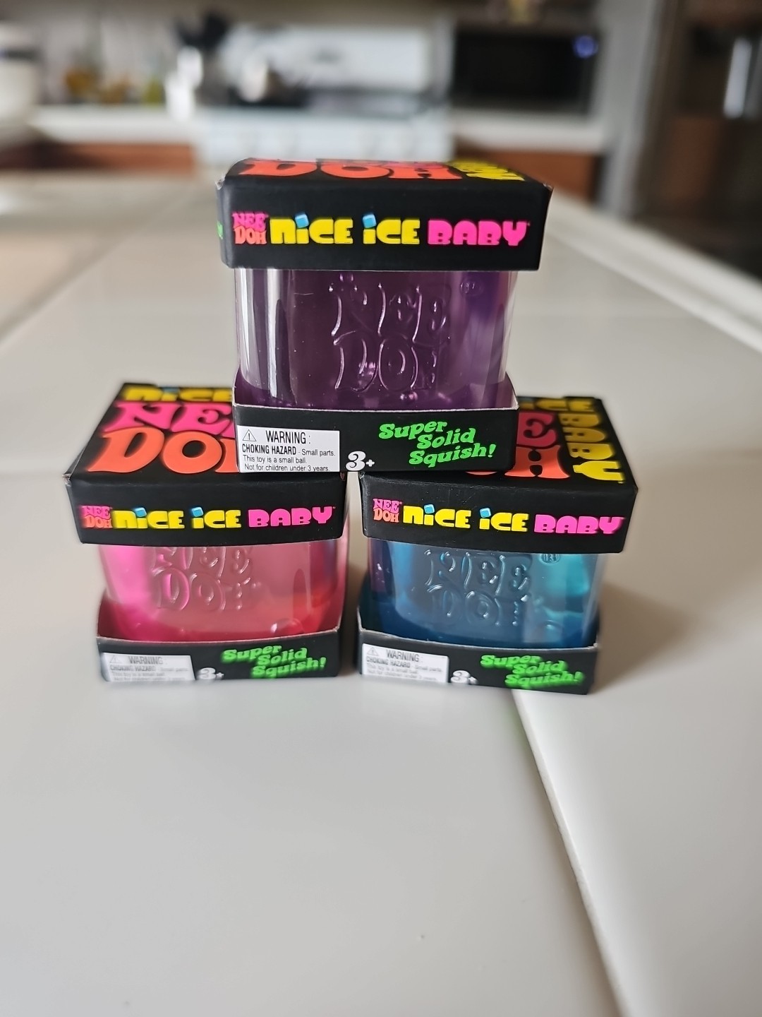NeeDoh mini Nice Ice Baby Super Solid Squeeze Toy 1.25″ Pack of 3 viral tiktok