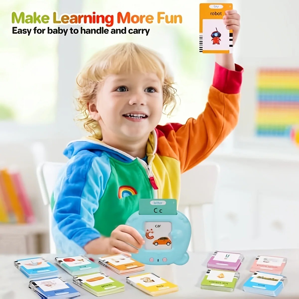 Kids Learning Machine Talking Flash Cards Electronic Audio Book English Words To