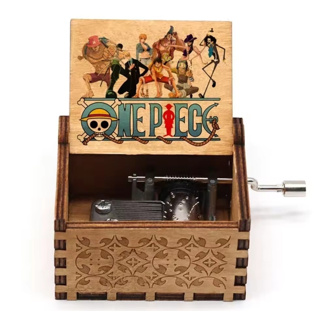 One Piece Vintage Antique Music Box Luffy Pirate Crank Melody