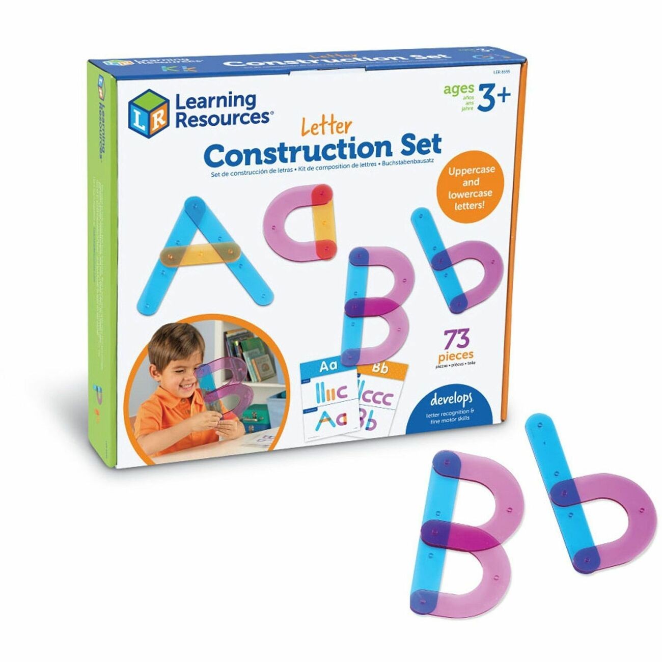 Learning Resources LRN8555 Letter Construction Set Colorful
