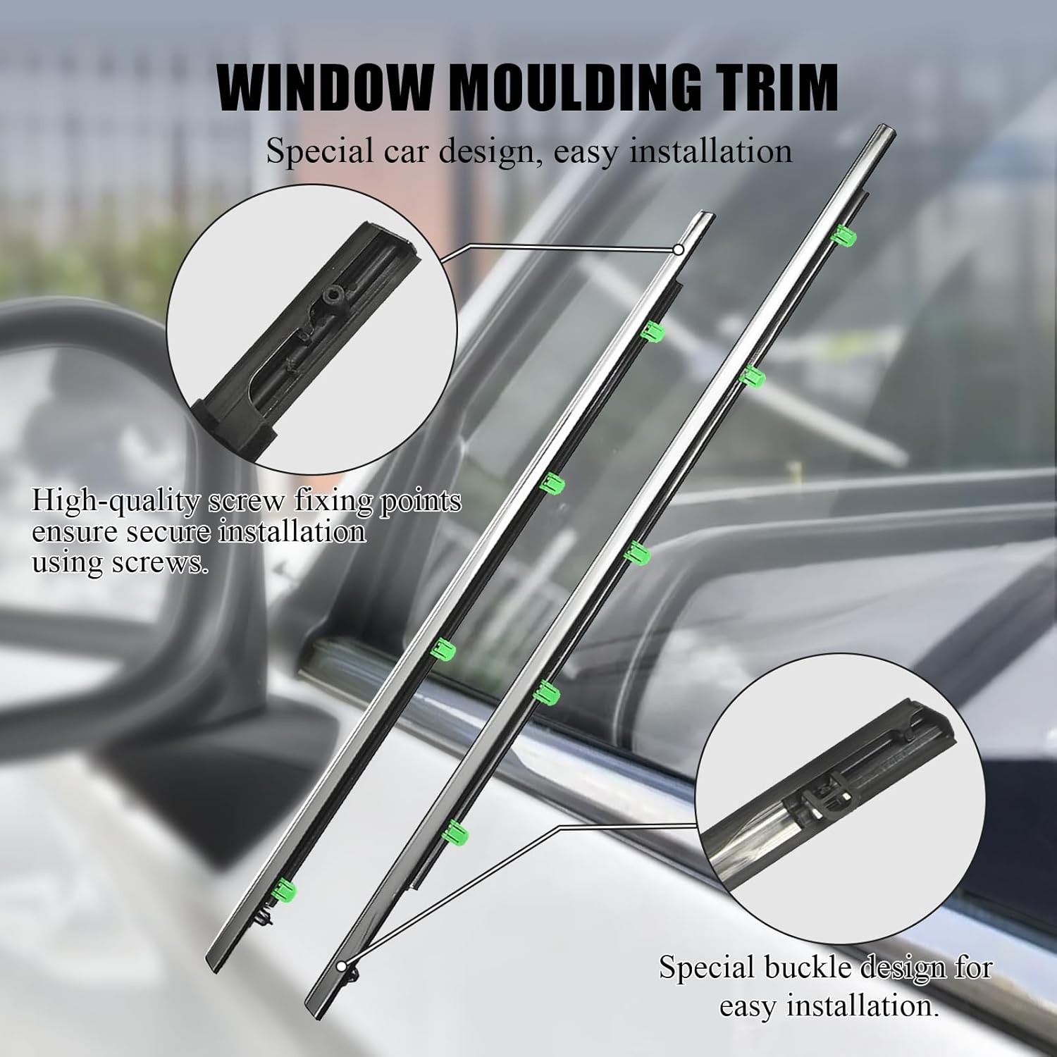 2012-2016 Honda CRV Chrome Door Weather Strip Window Molding Trim Exterior