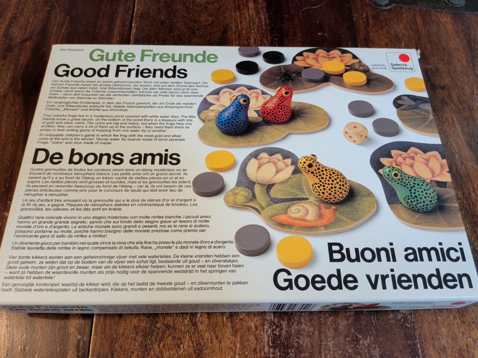 Alex Randolph Gute Freunde Good Friends Game Selecta Spielzeug Wood – Incomplete