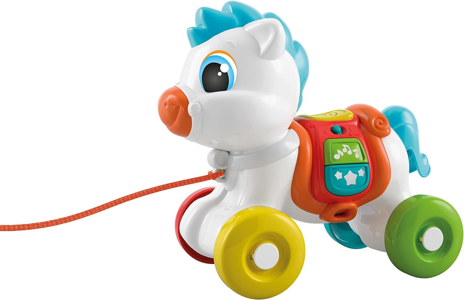 Clementoni- Along Pony Development & Activity Walker: First Steps Animal Push an
