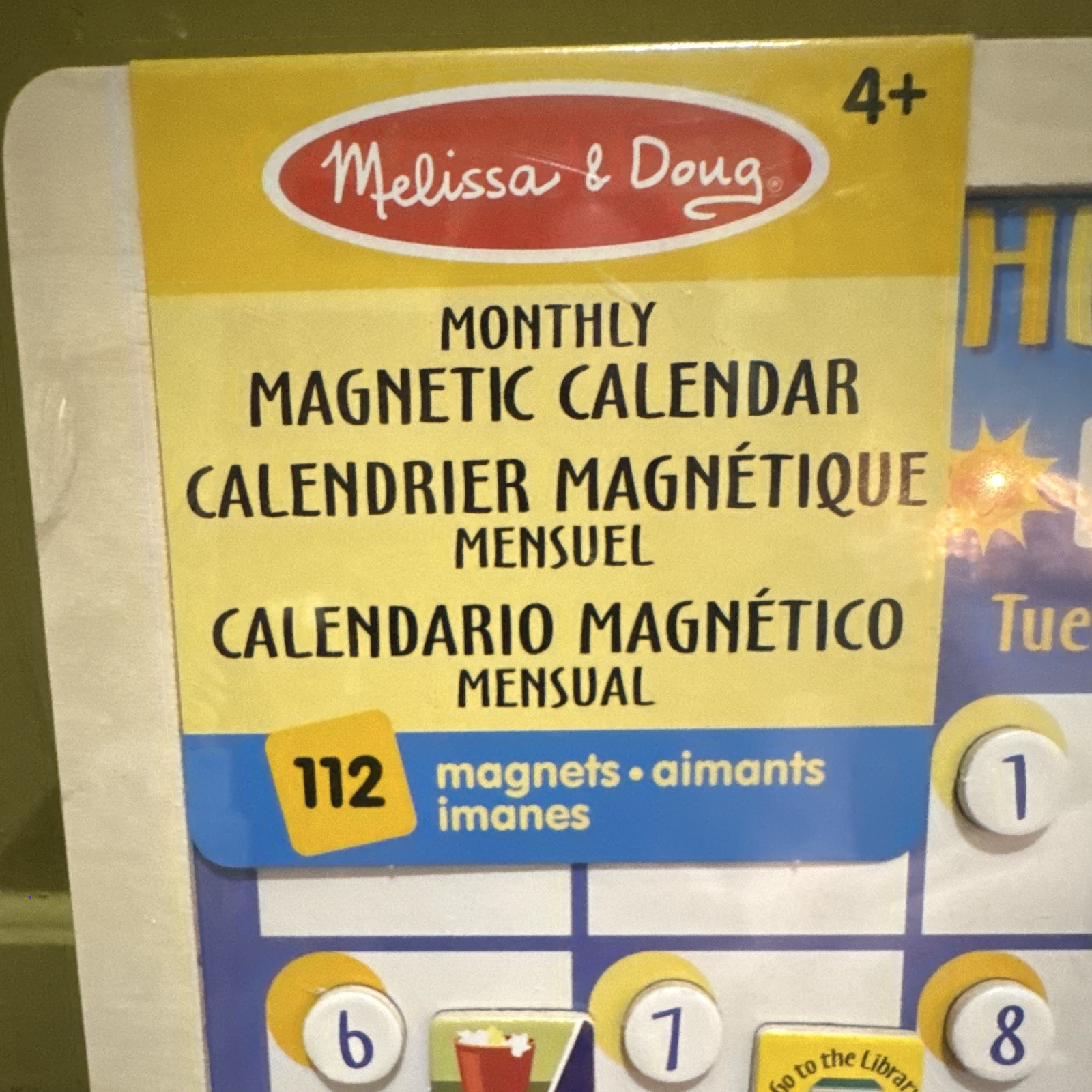Melissa & Doug Monthly Magnetic Calendar Set w/112 Magnets, Ages 4+