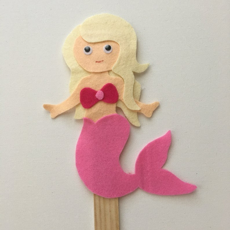 Pirates and Mermaids Felt Board Pieces or Paint Stick Puppets