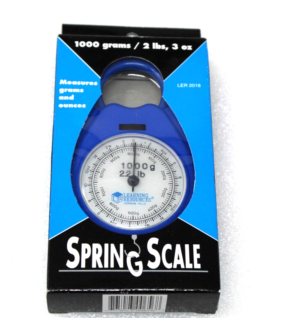 LEARNING RESOURCES SPRING SCALE 1000 GRAMS – 2 LBS – 3 OZ Blue