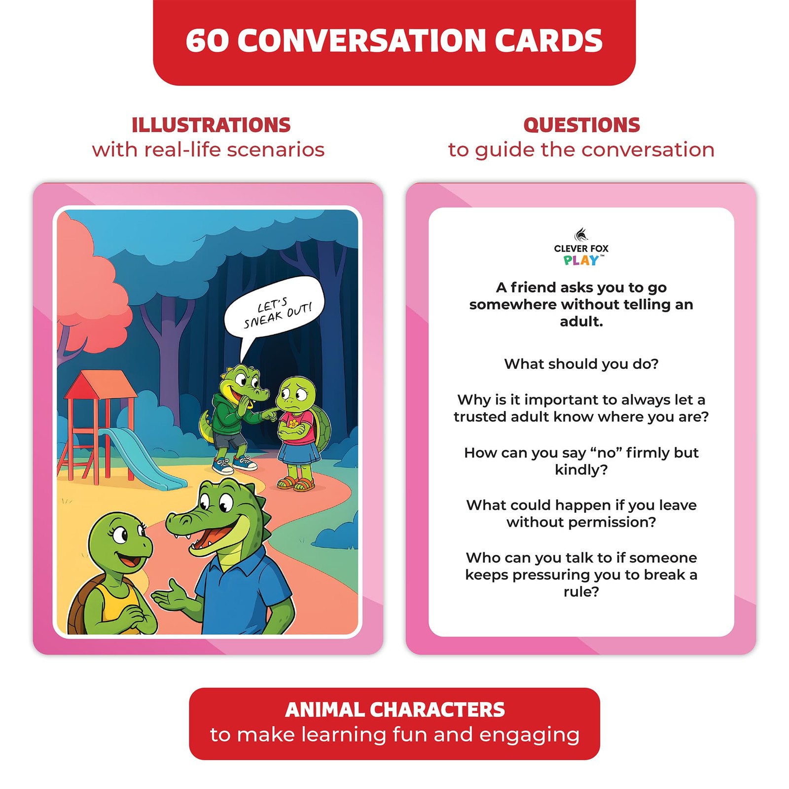 Clever Fox Play Who What Why Conversation Cards For Thinking Awareness Cards