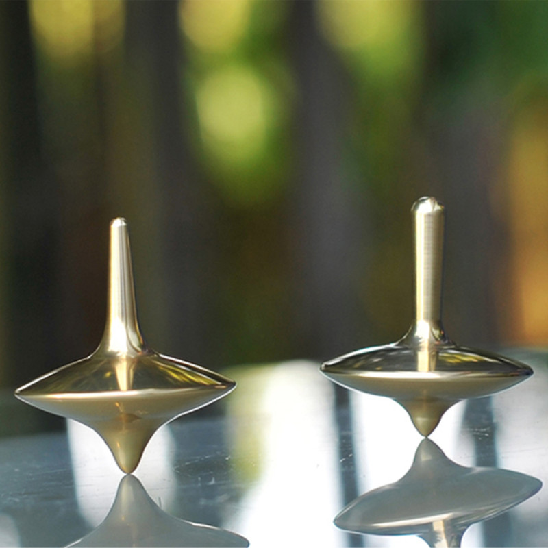 EDC Spinning Top Hand Spinner CNC Stainless Steel Brass Toys Gift Brief Design