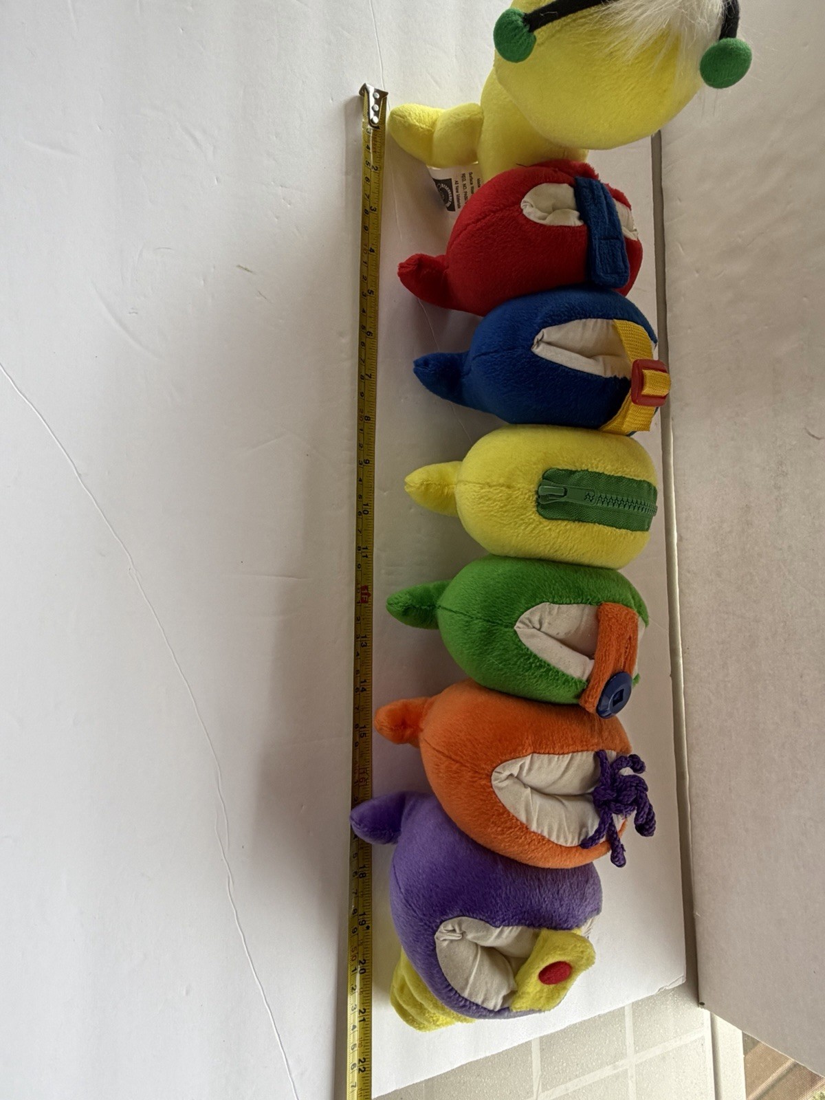 21″ Caterpillar Dress-A-Pillar Plush Learning Toy Button Zip Snap Discovery Toys