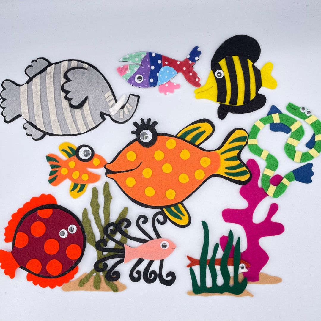 Hooray for Fish Felt Pieces for Felt/Flannel Board Play